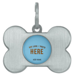 STYLISH MODERN CUSTOM SWAG SKY BLUE VERIFIED BRAND PET ID TAG