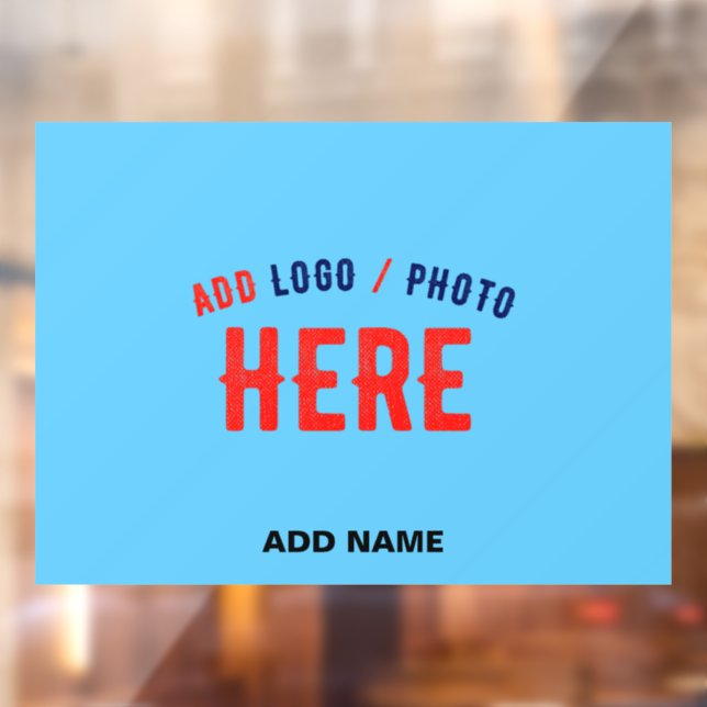 STYLISH MODERN CUSTOM SWAG SKY BLUE VERIFIED BRAND WINDOW CLING (Sheet 2)