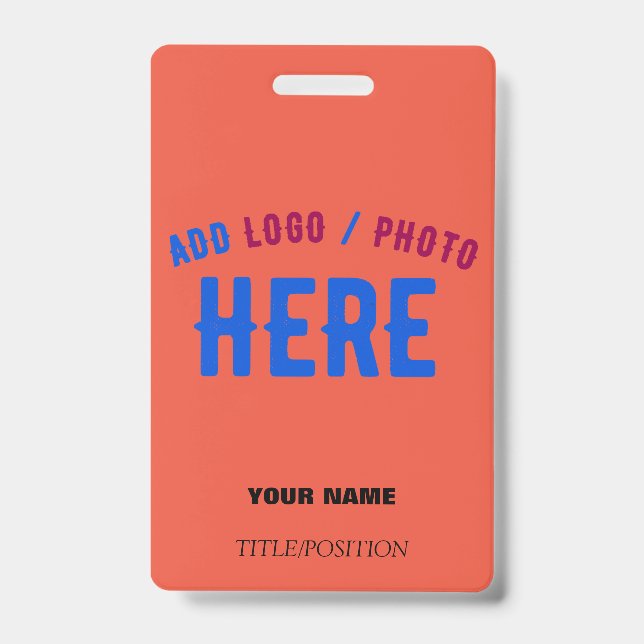STYLISH MODERN CUSTOM TOMATO RED VERIFIED BRANDED BADGE (Front)