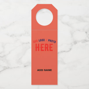 STYLISH MODERN CUSTOM TOMATO RED VERIFIED BRANDED BOTTLE TAG