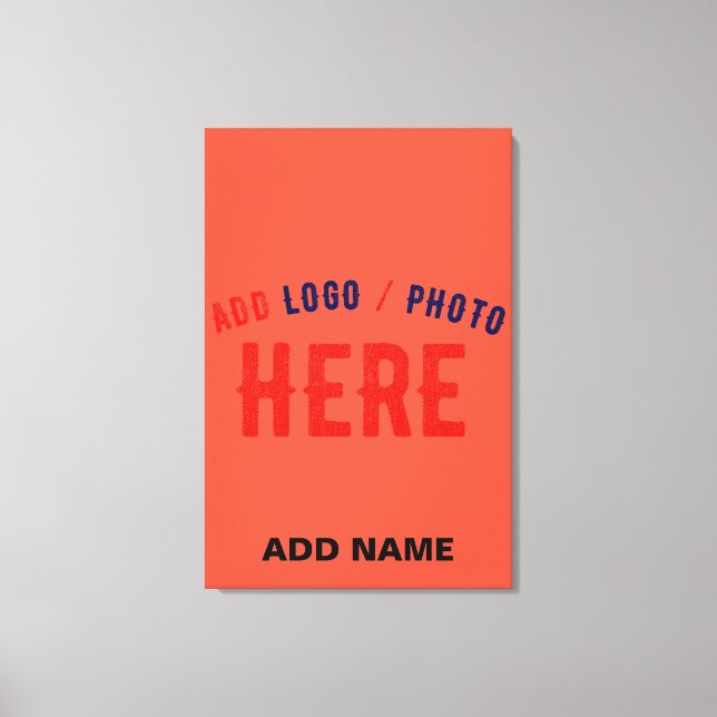 STYLISH MODERN CUSTOM TOMATO RED VERIFIED BRANDED CANVAS PRINT (Front)