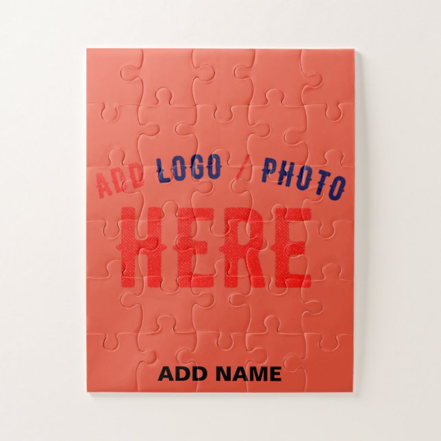 STYLISH MODERN CUSTOM TOMATO RED VERIFIED BRANDED JIGSAW PUZZLE (Vertical)