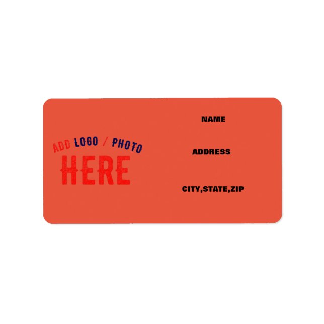 STYLISH MODERN CUSTOM TOMATO RED VERIFIED BRANDED LABEL (Front)