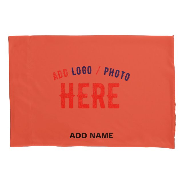 STYLISH MODERN CUSTOM TOMATO RED VERIFIED BRANDED PILLOWCASE (Front)