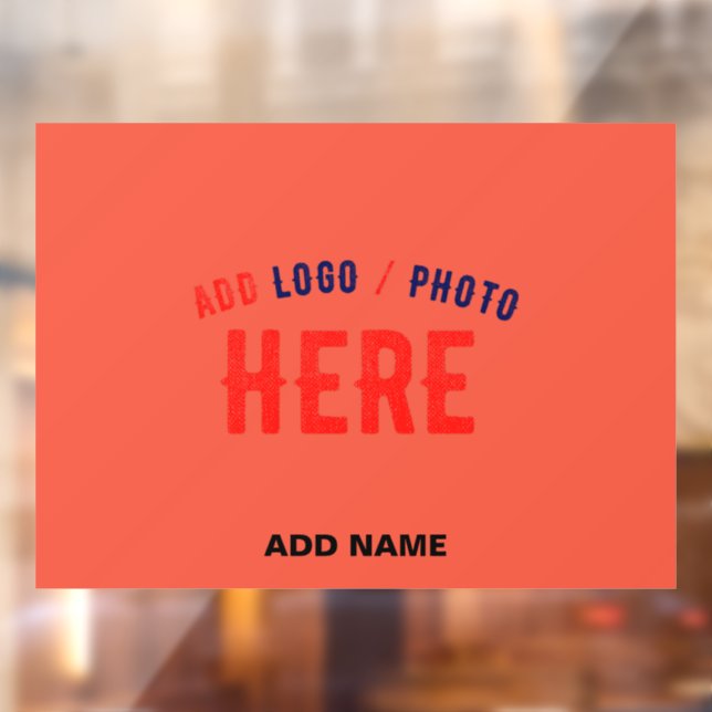 STYLISH MODERN CUSTOM TOMATO RED VERIFIED BRANDED WINDOW CLING (Sheet 2)