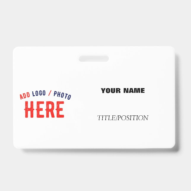 STYLISH MODERN CUSTOM WHITE BRANDED RETRACTABLE BADGE (Front)