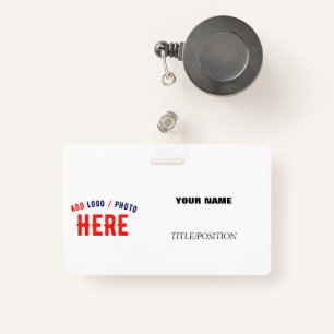 STYLISH MODERN CUSTOM WHITE BRANDED RETRACTABLE BADGE
