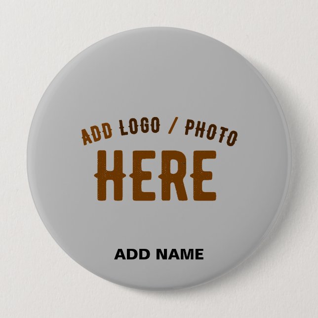 STYLISH MODERN CUSTOMIZABLE ASH VERIFIED BRANDED 4 INCH ROUND BUTTON (Front)