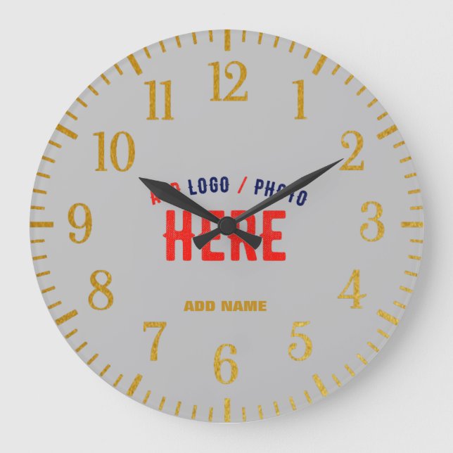 STYLISH MODERN CUSTOMIZABLE ASH VERIFIED BRANDED LARGE CLOCK (Front)