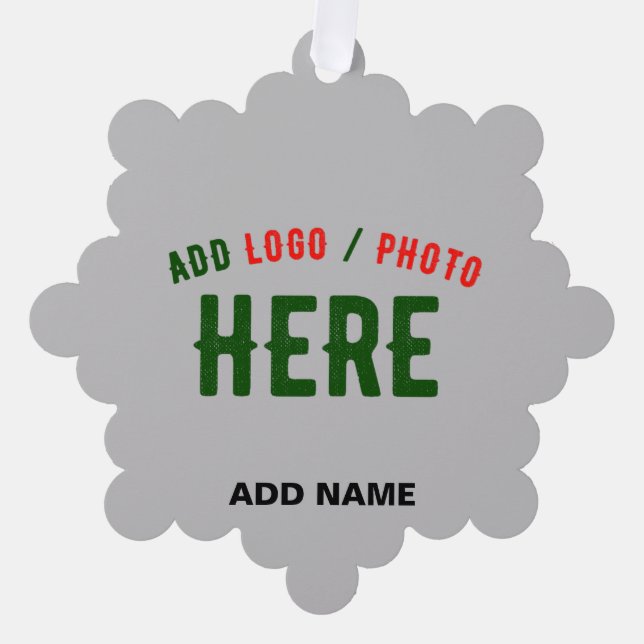 STYLISH MODERN CUSTOMIZABLE ASH VERIFIED BRANDED ORNAMENT CARD (Front)