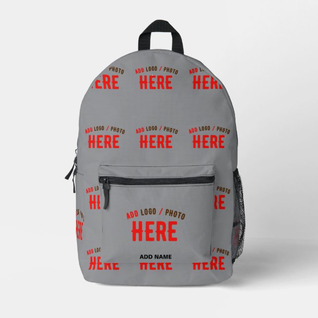 STYLISH MODERN CUSTOMIZABLE ASH VERIFIED BRANDED PRINTED BACKPACK (Front)