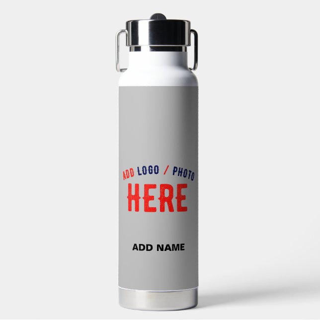 STYLISH MODERN CUSTOMIZABLE ASH VERIFIED BRANDED WATER BOTTLE (Front)