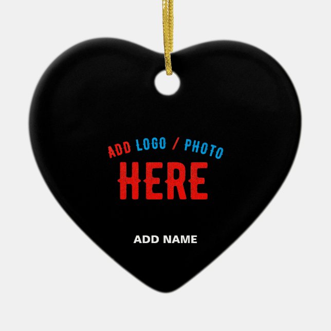 STYLISH MODERN CUSTOMIZABLE BLACK VERIFIED BRAND CERAMIC ORNAMENT (Front)