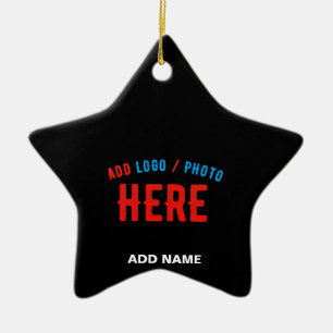 STYLISH MODERN CUSTOMIZABLE BLACK VERIFIED BRAND CERAMIC ORNAMENT