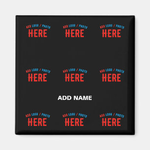 STYLISH MODERN CUSTOMIZABLE BLACK VERIFIED BRAND MAGNET