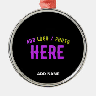 STYLISH MODERN CUSTOMIZABLE BLACK VERIFIED BRAND METAL ORNAMENT