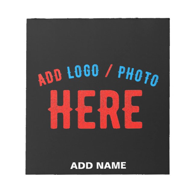 STYLISH MODERN CUSTOMIZABLE BLACK VERIFIED BRAND NOTEPAD (Front)
