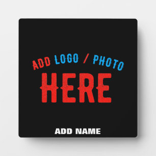 STYLISH MODERN CUSTOMIZABLE BLACK VERIFIED BRAND PLAQUE