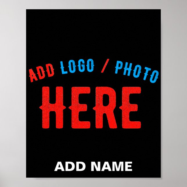 STYLISH MODERN CUSTOMIZABLE BLACK VERIFIED BRAND POSTER (Front)