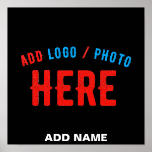 STYLISH MODERN CUSTOMIZABLE BLACK VERIFIED BRAND POSTER