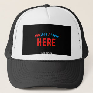 STYLISH MODERN CUSTOMIZABLE BLACK VERIFIED BRAND TRUCKER HAT