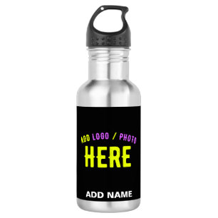 STYLISH MODERN CUSTOMIZABLE BLACK VERIFIED BRANDED 532 ML WATER BOTTLE