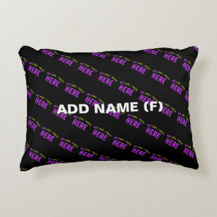 STYLISH MODERN CUSTOMIZABLE BLACK VERIFIED BRANDED ACCENT PILLOW