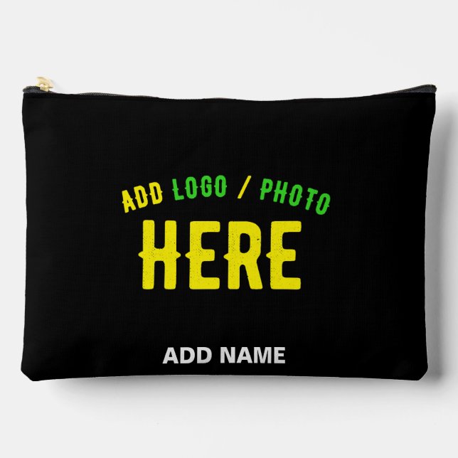 STYLISH MODERN CUSTOMIZABLE BLACK VERIFIED BRANDED ACCESSORY POUCH (Front)