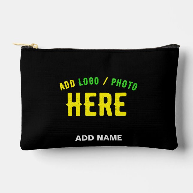 STYLISH MODERN CUSTOMIZABLE BLACK VERIFIED BRANDED ACCESSORY POUCH (Front)