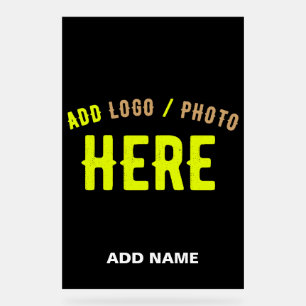 STYLISH MODERN CUSTOMIZABLE BLACK VERIFIED BRANDED ACRYLIC SIGN