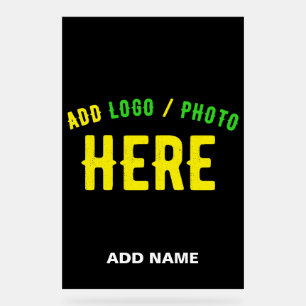 STYLISH MODERN CUSTOMIZABLE BLACK VERIFIED BRANDED ACRYLIC SIGN
