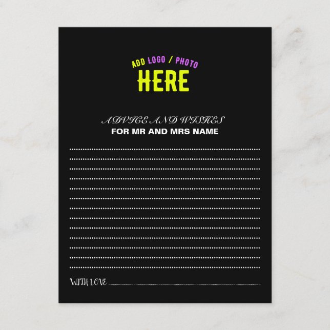 STYLISH MODERN CUSTOMIZABLE BLACK VERIFIED BRANDED ADVICE CARD (Front)