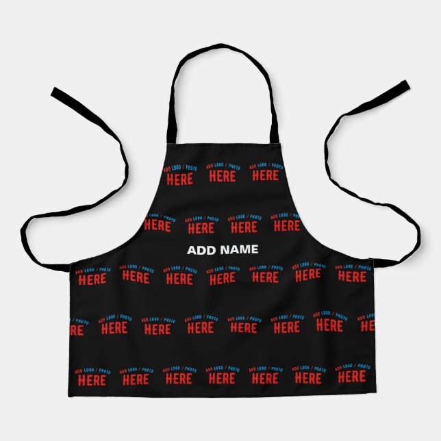 STYLISH MODERN CUSTOMIZABLE BLACK VERIFIED BRANDED APRON (Front)