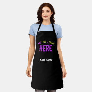 STYLISH MODERN CUSTOMIZABLE BLACK VERIFIED BRANDED APRON