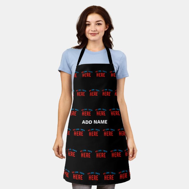 STYLISH MODERN CUSTOMIZABLE BLACK VERIFIED BRANDED APRON (Worn)