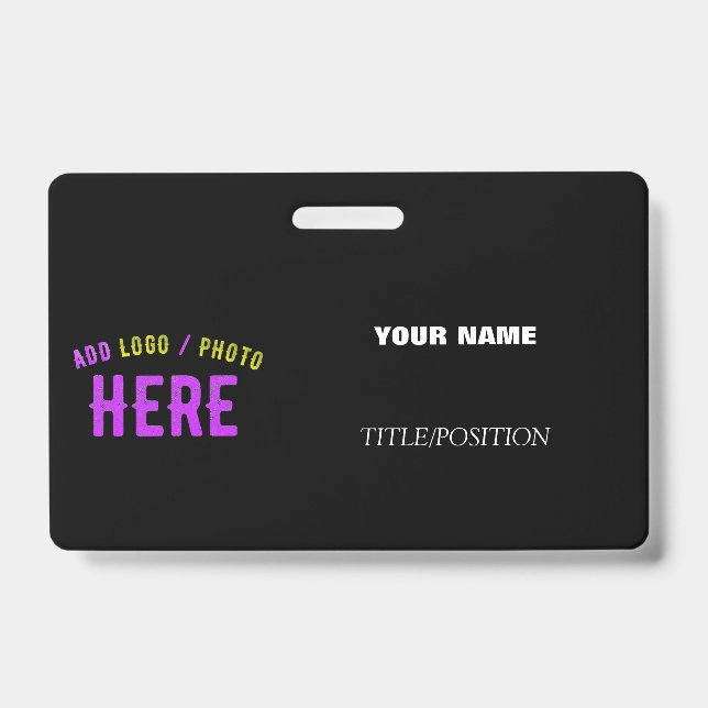 STYLISH MODERN CUSTOMIZABLE BLACK VERIFIED BRANDED BADGE (Front)