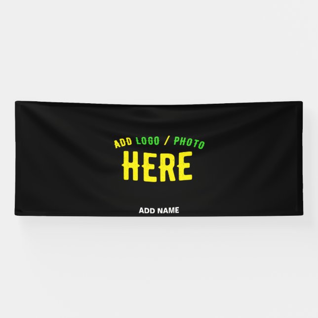 STYLISH MODERN CUSTOMIZABLE BLACK VERIFIED BRANDED BANNER (Horizontal)