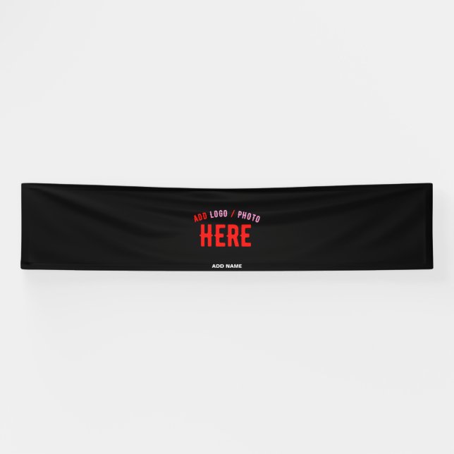 STYLISH MODERN CUSTOMIZABLE BLACK VERIFIED BRANDED BANNER (Horizontal)