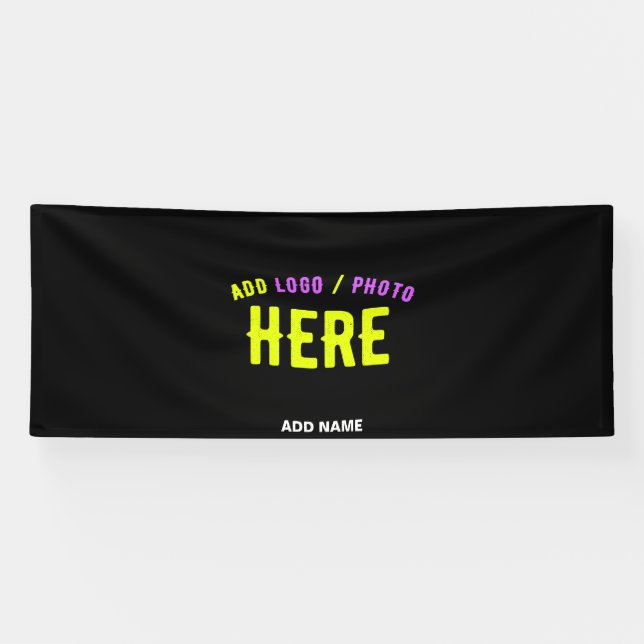 STYLISH MODERN CUSTOMIZABLE BLACK VERIFIED BRANDED BANNER (Horizontal)