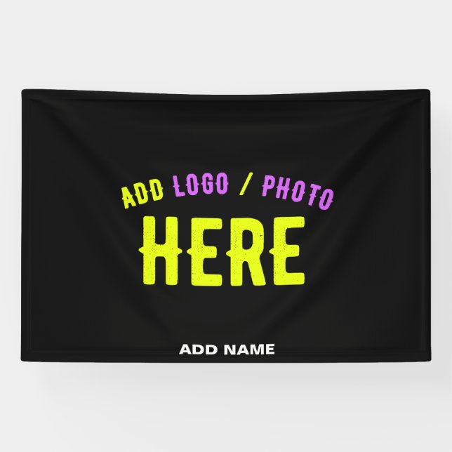 STYLISH MODERN CUSTOMIZABLE BLACK VERIFIED BRANDED BANNER (Horizontal)