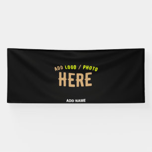 STYLISH MODERN CUSTOMIZABLE BLACK VERIFIED BRANDED BANNER