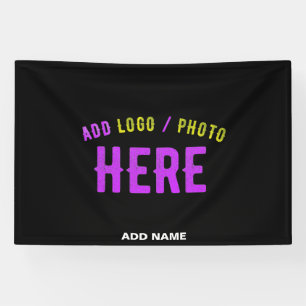 STYLISH MODERN CUSTOMIZABLE BLACK VERIFIED BRANDED BANNER