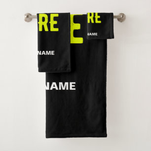 STYLISH MODERN CUSTOMIZABLE BLACK VERIFIED BRANDED BATH TOWEL SET