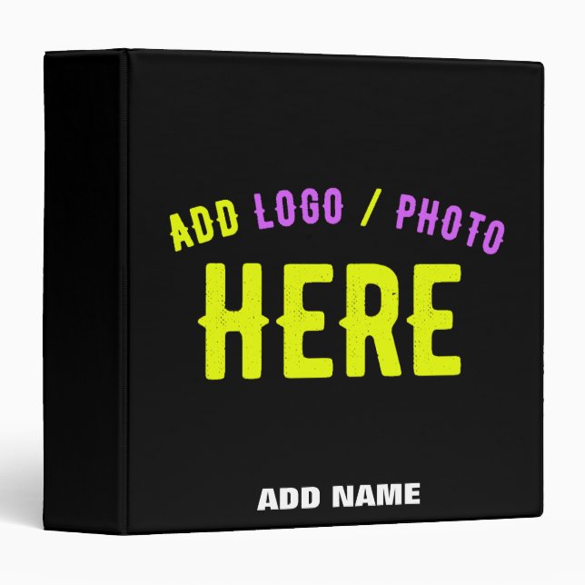 STYLISH MODERN CUSTOMIZABLE BLACK VERIFIED BRANDED BINDER (Front/Spine)