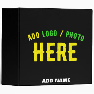 STYLISH MODERN CUSTOMIZABLE BLACK VERIFIED BRANDED BINDER