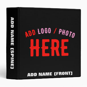 STYLISH MODERN CUSTOMIZABLE BLACK VERIFIED BRANDED BINDER