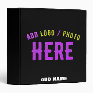 STYLISH MODERN CUSTOMIZABLE BLACK VERIFIED BRANDED BINDER