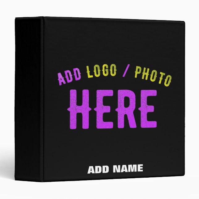 STYLISH MODERN CUSTOMIZABLE BLACK VERIFIED BRANDED BINDER (Front/Spine)