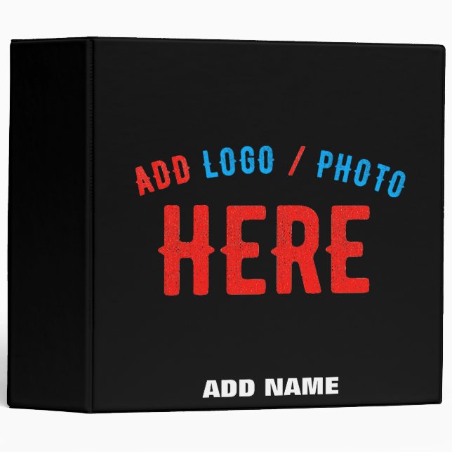 STYLISH MODERN CUSTOMIZABLE BLACK VERIFIED BRANDED BINDER (Front/Spine)