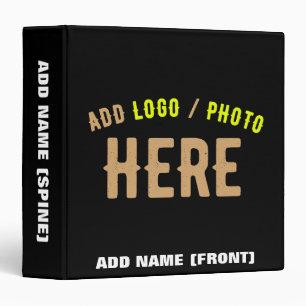 STYLISH MODERN CUSTOMIZABLE BLACK VERIFIED BRANDED BINDER